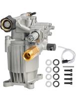Aukšto slėgio plovimo mašinos siurblys 3/4 velenas MAX 2800 3400 PSI 2,5 GPM Aliuminio ašinis vandens valymo įrangos plovimo siurblys sidabras