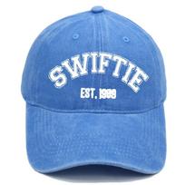 Europos Ir Amerikos Swiftie Siuvinėta Beisbolo Kepurė Vasarinė Skalbta Retro Taylor Gerbėja Moteriška Patogi Kvėpuojanti Reguliuojama Adjustable blue