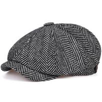 Madingi tvido Peaky Blinders kepurės vyrams, silkės rašto plokščios kepurės moterims ir vyrams, britiška dailininkų kepurė, minkšta pavasarinė/rudeninė kepurė 54-61CM