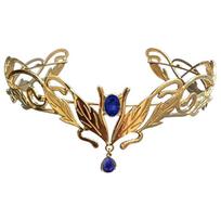 Derliaus Karaliaus Apvalūs Elfų Karūnos Barokiniai Elegantiški Princesės Diademai Kaktos Lapas Lapai Deivės Tiāros Specialioms Progoms beige