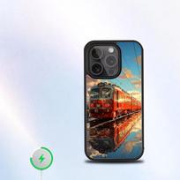 Animacinis traukinukas telefono dėklas  Skirta IPhone 16 15 14 13 12 11 Pro Mini Max Minkštas magnetinis dangtelis iPhone11 black