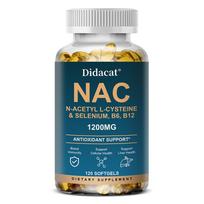 N-Acetyl-L-Cysteine Dietary Supplement, With Vitamin B6, Vitamin B12, 120 Softgels 120 Capsules