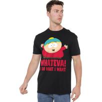 South Park Cartman Whateva 100% Cotton T-shirt Mens Tees Top S-5XL, Black 3XL