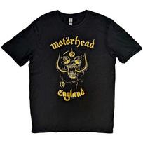 Officially licensed Motorhead England Classic Gold Mens Black 100% Cotton T-shirt Mens Tees Top ClassicTee S