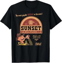 Fallout Video Game Sunset Sarsaparilla Vintage Ad 100% Cotton T-shirt Mens Tees Top M