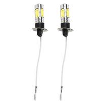 2x H3 Super Bright COB LED White Day Fog Tail Turn DRL Head Car Light Lamp Bulb