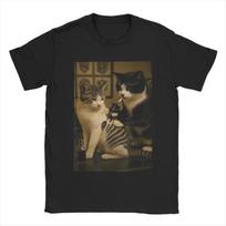Funny Funny Cat MeMe  T-Shirt Men Crew Neck Cotton T Shirts  Short Sleeve Tees Birthday Present Clothes - Men's Summer Cotton... S įvairiaspalvis