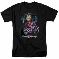 Betty Boop City Chopper Cartoon Merchandise Classic Black Unisex T-Shirt - Men's Summer Cotton Graphic Tee S įvairiaspalvis