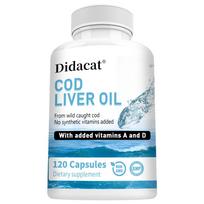 Cod Liver Oil Dietary Supplement, With Added Vitamins A And D, 120 Capsules Per Bottle 120 Capsules