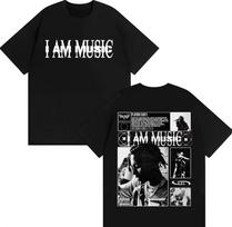 Laisvalaikio medvilniniai marškinėliai Raperis Playboi Carti I AM MUSIC Albumo logotipas Unisex Harajuku Hip Hop Vintažiniai marškinėliai S