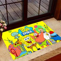 Spongebob Squarepants Adventure Themed Anti-Slip Rugs - Polyester Home Decor, Suitable for Bedrooms, Living Rooms, Doorways, Studios, and Decorations 40cmx60cm