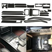 Interjero lipdukai Mercedes-Benz W212-5D anglies pluošto raštu black