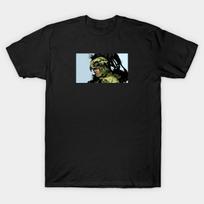 Men Black Print T-shirt Kurgan Ii No-Cut Transfer Paper Print Cotton Tshirt 4XL juoda
