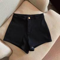 Women's High Waist Retro Star Denim Capri Shorts - Plus Size, Slimming Wide Leg 2XL (135-150 jin)