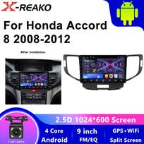 Honda Accord 8 2008 - 2012 Automobilio Radijas GPS Android Navigacija Multimedia Auto 2din Automobilio Radijas 4 core 1GB+32GB carplay