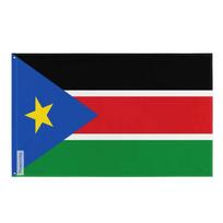 Drapeau - Soudan Sud - 96 x 144 cm - Polyester - Recto/verso - Œillets en fer gryna