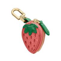 Vaisių raktų pakabukas piniginė braškių monetų piniginė raktų pakabuko pakabukas užtrauktuku maža piniginė retro krepšio pakabukas kuprinei rankinei Strawberry