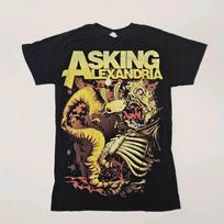 Asking Alexandria Moteriški marškinėliai su grafika 100% medvilnė Grupės marškinėliai su kaukolės ir gyvatės spauda Bohemiško stiliaus Apvalus kaklas Trumpomis rankovėmis S