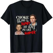 Ted Bundy and Jeffrey Dahmer T-Shirt Cannibal True Crime Serial Killer S įvairiaspalvis