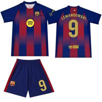 2025-26 Barselonos namų marškinėliai #9 Lewandowski #19 Yamal Futbolo marškinėliai 18