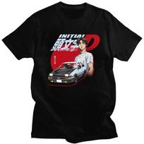 Custom Anime Initial D T Shirt for Men Tshirt Casual Tee Short Sleeve T-shirt Slim Fit Clothing - Men's Summer Cotton Graphic... S įvairiaspalvis