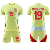 2024 Spain Away Euro Jersey #19 Yamal #7 Morata #17 Nico #8 Olmo Football Jerseys 16