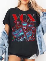 2026 New Vox Pattern Tshirt Classic Printed Music Fans Casual Round Neck Tshirt Womens Choice S