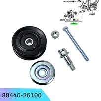 F9-Automobilio variklio diržo įtempiklio skriemulių komplektas 88440-26100 Toyota CAMRY T100 COROLLA PRADO RAV4 juoda