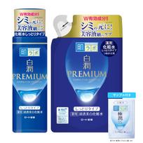 Hada Labo Shirojun Premium Medicated Penetrating Whitening Lotion Main Unit Refill Set Gokujun Sachet Included (Moisturizing Type) - + + [Quasi-drug] mėlyna