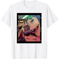Gorillaz Polaroid Slide TShirt Unisexs and Womens Cotton Summer Clothes Hip Hop Fashion Short Sleeve Tshirt Streetwear Fan Gifts S