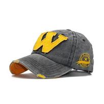 Embroidery Letter W Baseball Cap Snapback Caps Bone Casquette Hat Distressed Wearing Fitted Hat For Men Custom Hats 56-60cm