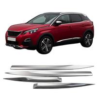 Šoninės durų apdailos nerūdijančio plieno chromuotos Peugeot 3008 SUV 2016