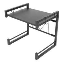 Retractable Microwave Rack Carbon Steel Oven Stand Holder Kitchen Counter Shelf Organizer