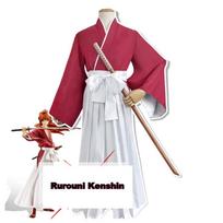 Rurouni Kenshin Himura KENSHIN Cosplay Kostiumas Kimono Helovinas Vaidmenų Žaidimo Drabužiai Viršus & Kelnės & Diržas Uniforma S