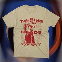 Talking Heads Shirt - David Byrne T-shirt - Stop Making Sense- Sand and white Unisex T-Shirt L
