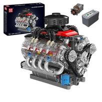 Modèle de moteur V8 Mould King, 487 pièces, emballage de boîte dorigine