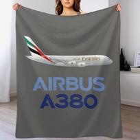 Airbus A380 airplane Throw Blanket Outdoor Soft Blanket for Picnic Beach Camping 102x76cm(40x30in)