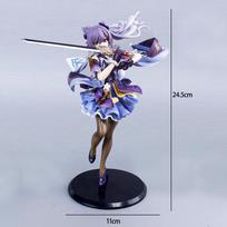 Anime Keqing figure Keqing action figure Keqing standing holding sword figurine Model  desktop ornaments Collection Statue Gift 24.5cm