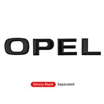 ABS Galinės bagažinės emblema Automobilio raidės Logotipas Sparno šoninės lipdukai Opel Astra Insignia Mokka Zafira Corsa Vectra Antara Meriva juoda