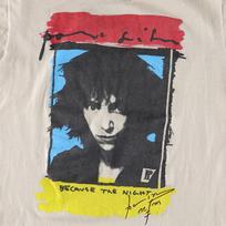 Vintage Patti Smith Because The Night Cotton White Unisex Full Size Shirt Unisex T-Shirt XXXXL