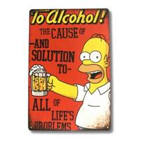 Homer Tin Sign Duff Beer Bar Vintage Man Cave Decor 20x30cm