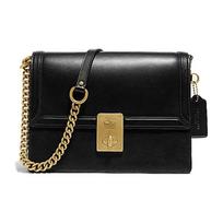 Coach Hutton 22 Turn-Lock Flap Chain Crossbody Bag Women Bags Black 88342-B4BK Basic Set (Bag+Dust Bag) black