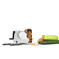 Cukinijų makaronų gaminimo aparatas Spaghetti spiralinis pjaustytuvas 3 ašmenys Daržovių spiralinis pjaustytuvas Spiralinis pjaustytuvas Daržovių makaronai Spaghetti gaminimo aparatas Sveikam gyvenimo būdui balta