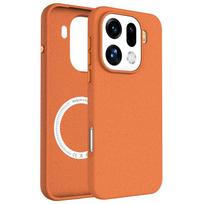 Magnetinis Siurbimo Mobiliojo Telefono Dangtelis, skirtas OPPO Find X9 Pro & X9, Vienspalvis Kvarco Akmens Matinis Atsparus Pirštų Atspaudams Dangalas, Kietas Apvalkalas OPPO Find X9 geltona