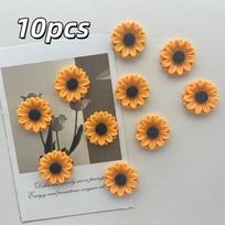 10/20 vnt. Saulėgrąžų dervos magnetukai Virtuvės šaldytuvas Biuro pranešimų lenta Tinka šventinės dovanos Aksesuarai Namų baltos lentos dekoravimas orange