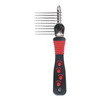 Professional Dog Grooming Brush Undercoat Rake Dematting Tool for Dogs and Cats Detangle Matted Fur Remove Loose Hair Pet XS