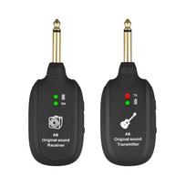 A8 UHF belaidžio gitaros siųstuvo imtuvo rinkinys 730mhz 50M diapazonas elektrinėms gitaroms bosinis smuikas juoda