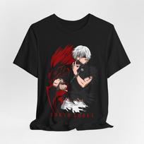 Tokyo Ghoul Anime Marškinėliai, Unisex Trumpomis Rankovėmis T-Shirt, Gerbėjų Prekės, Dovana XL black