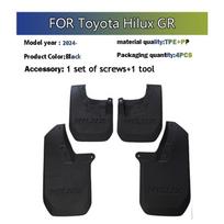SKIRTAS Toyota HILUX GR 2024 2025 Purvasaugiai Apsaugos Purvo Atmušėjai Purvasaugis Sparnas Automobilio Aksesuarai Priekiniai Galiniai 4vnt juoda