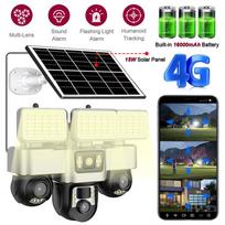 V380 PRO 4G Solar Cameras 3 PTZs Automatic Rotation CCTV Camera Home Wireless Outdoor Security Protection 15MP Video Surveillance Monitor 4G Camera